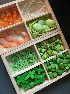Bead Lot Stone and Glass Beads